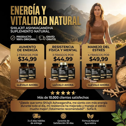 Shilajit Ashwagandha Promocion 2x1     120 Capsulas